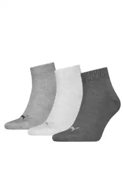 Wehkamp Puma sneakersokken - grijs (set van 3) aanbieding