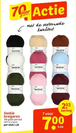 Wibra Saskia breigaren aanbieding