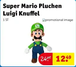 Kruidvat Super Mario Pluchen Luigi Knuffel aanbieding