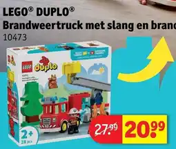 Kruidvat LEGO DUPLO Brandweertruck met slang en brandweerman aanbieding