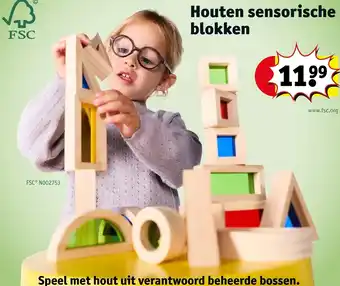 Kruidvat Houten sensorische blokken aanbieding