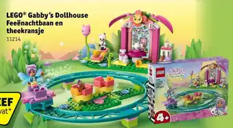 Kruidvat LEGO Gabby's Dollhouse Feeënachtbaan en theekransje aanbieding