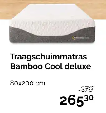 Beter Bed Traagschuimmatras bamboo cool deluxe 80x200 cm aanbieding