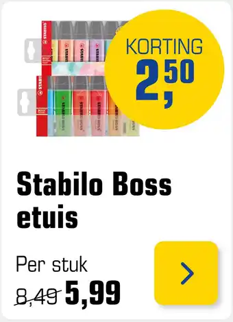 Primera Stabilo boss etuis aanbieding