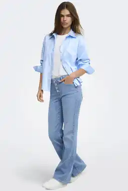 Wehkamp ONLY Onltheila Hw Vis But Flared Dnm flared jeans - lichtblauw aanbieding