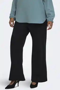 Wehkamp ONLY CARMAKOMA Cargoldtrash-Tailor Hw Str Pant Tlr Noos casual broek - zwart aanbieding