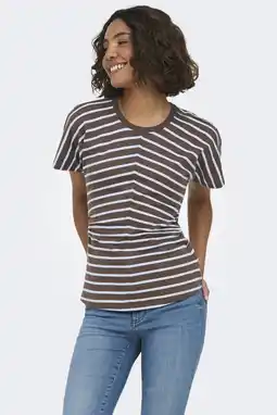 Wehkamp ONLY gestreepte top - bruin aanbieding