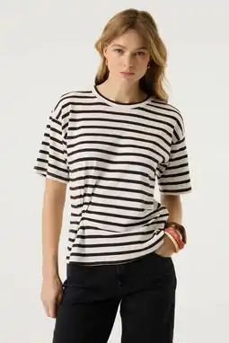 Wehkamp Garcia gestreept T-shirt - bruin aanbieding