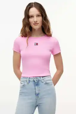 Wehkamp Tommy Jeans T-shirt roze aanbieding