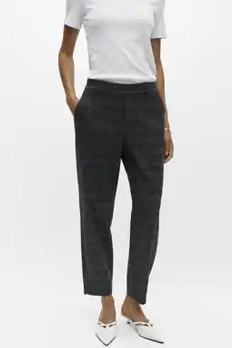 Wehkamp OBJECT tapered pantalon met krijtstreep - grijs aanbieding