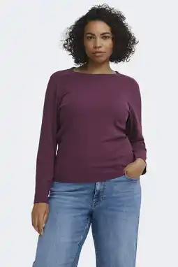 Wehkamp ONLY CARMAKOMA aansluitend top Plus Size - aubergine aanbieding