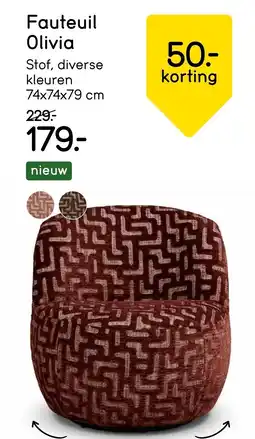 Leen Bakker Fauteuil Olivia aanbieding