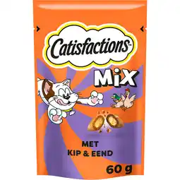 Jumbo Catisfactions Mix met Smakelijke Kip en Verrukkelijke Eend 60 g aanbieding