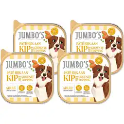 Jumbo Jumbo's Paté Rijk aan Kip Adult 4 x 150 g aanbieding
