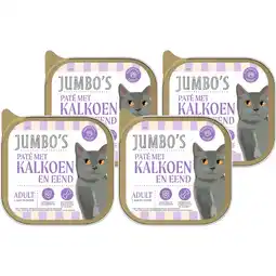 Jumbo Jumbo's Paté met Kalkoen en Eend Adult 4 x 100 g aanbieding