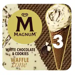 Albert Heijn Magnum White chocolate & cookies waffle cone aanbieding
