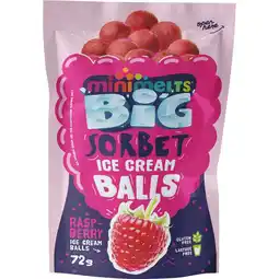 Albert Heijn Mini Melts Ice cream sorbet balls raspberry aanbieding