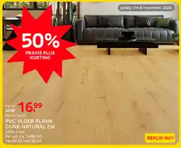 Praxis PVC VLOER PLANK DUNE NATURAL EIK aanbieding
