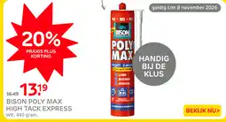 Praxis Bison poly max high tack express aanbieding