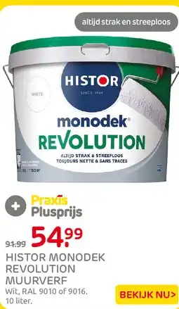 Praxis Histor monodek revolution muurverf aanbieding
