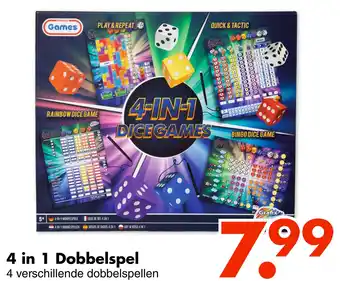 Wibra 4 in 1 Dobbelspel aanbieding