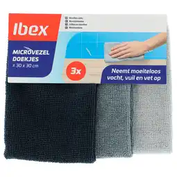 PLUS Ibex Microvezeldoekje 30x30cm 3st aanbieding