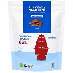 Holland & Barrett 2e product 50% korting | Chocolatemakers Zeiltjes Puur 85% - 100g aanbieding