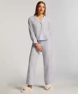 Hunkemoller Hunkemöller Pyjamabroek Katoen Blauw aanbieding