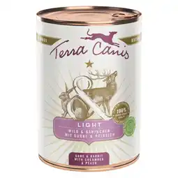 Zooplus Terra Canis Light 6 x 400 g - Wild & Konijn met Komkommer en perzik aanbieding
