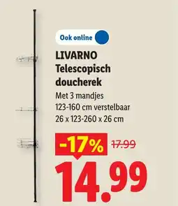 Lidl Livarno Telescopisch doucherek aanbieding