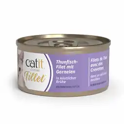 Zooplus 12x75g tonijnfilet met garnalen Catit Cuisine natvoer voor katten aanbieding