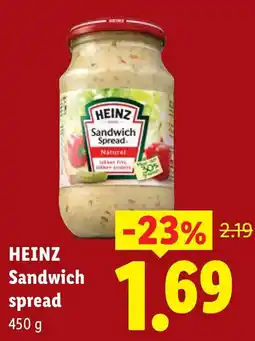 Lidl Heinz Sandwich spread aanbieding