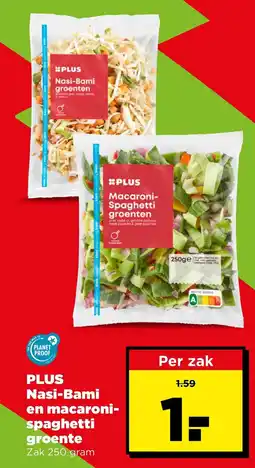 PLUS PLUS Nasi-Bami en macaroni-spaghetti groente aanbieding
