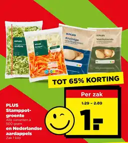 PLUS PLUS Stamppotgroente en Nederlandse aardappels aanbieding