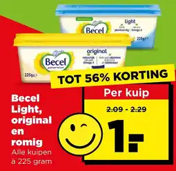 PLUS Becel Light, original en romig aanbieding