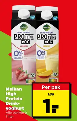 PLUS Melkan High Protein Drink-yoghurt aanbieding