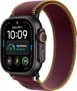 Coolblue Apple Watch Ultra 4 Cellular 49mm Zwart Trail Band M/L aanbieding