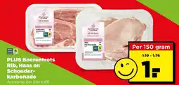 PLUS PLUS Boerentrots Rib, Haas en Schouderkarbonade aanbieding