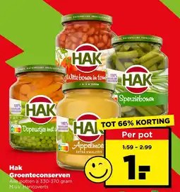 PLUS Hak Groenteconserven aanbieding