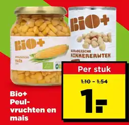 PLUS Bio+ Peulvruchten en mais aanbieding