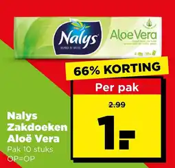 PLUS Nalys Zakdoeken Aloë Vera aanbieding