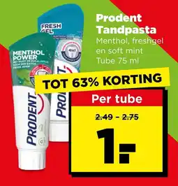 PLUS Prodent Tandpasta aanbieding