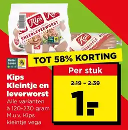 PLUS Kips Kleintje en leverworst aanbieding