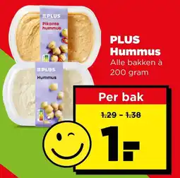 PLUS PLUS Hummus aanbieding