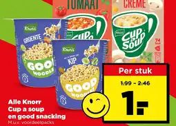PLUS Alle Knorr Cup a soup en good snacking aanbieding