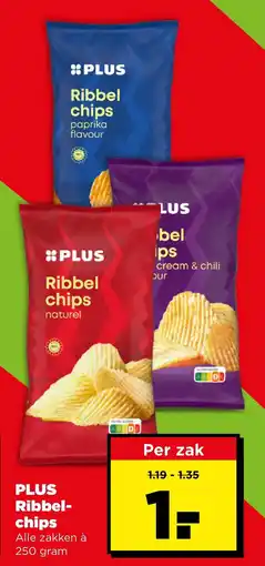 PLUS PLUS Ribbel-chips aanbieding