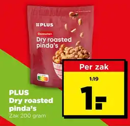 PLUS PLUS Dry roasted pinda's aanbieding