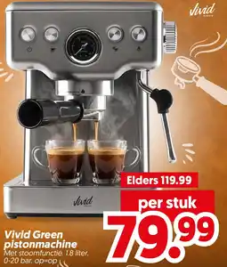 Dekamarkt Vivid Green pistonmachine aanbieding
