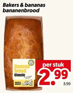 Dekamarkt Bakers & bananas bananenbrood aanbieding