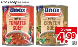 Dekamarkt Unox soep aanbieding